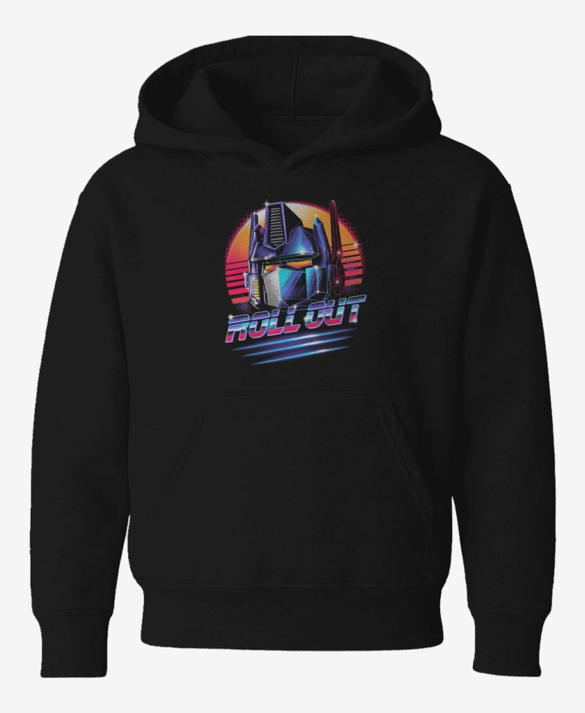 Poleron de niño Negro de Optimus Roll Out