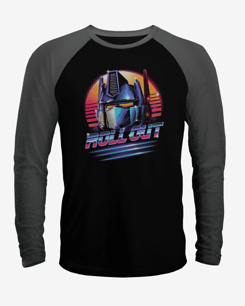 Polera Raglan Negro / Negro Heather de Optimus Roll Out