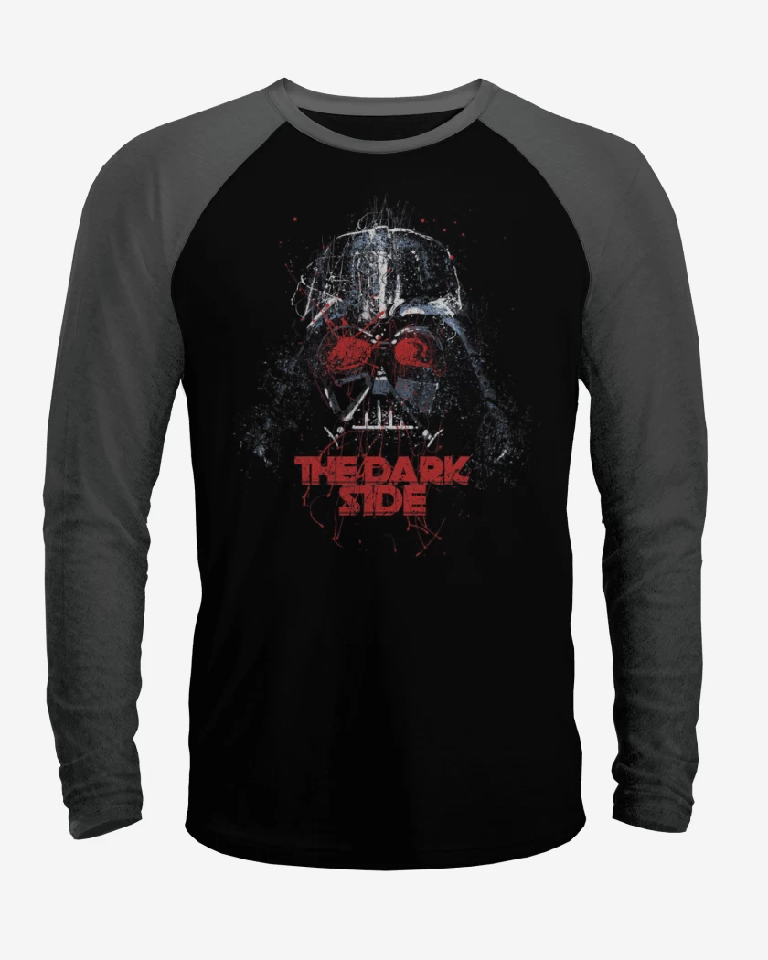 Polera Raglan Negro / Negro Heather de Dark Side