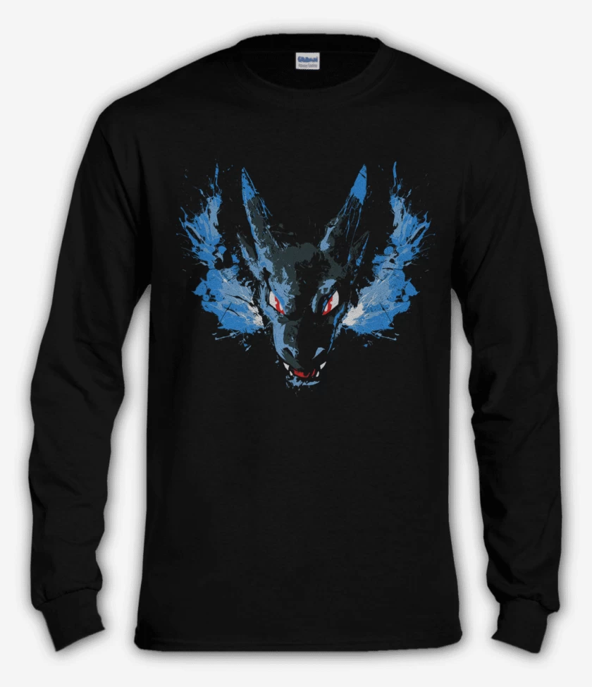 Polera manga larga Negro de Charizard x
