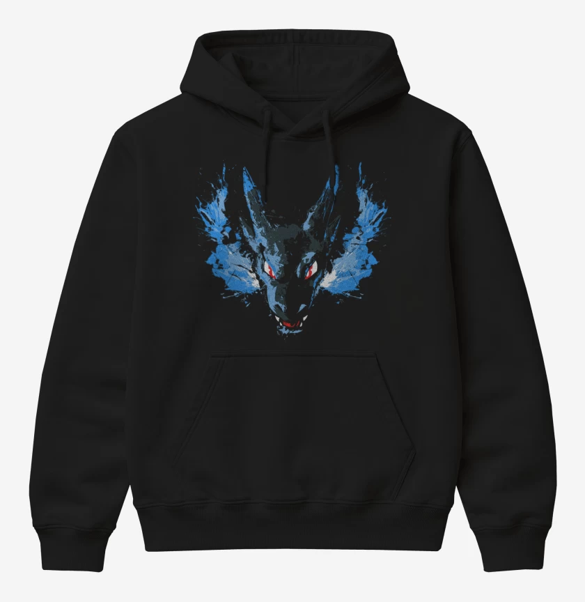 Poleron Canguro básico Negro de Charizard x