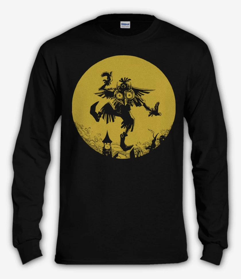 Polera manga larga Negro de Skull Kid - Luna