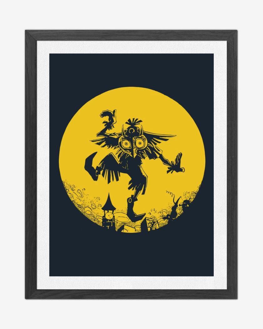 Cuadro decorativo Azul Marino de Skull Kid - Luna