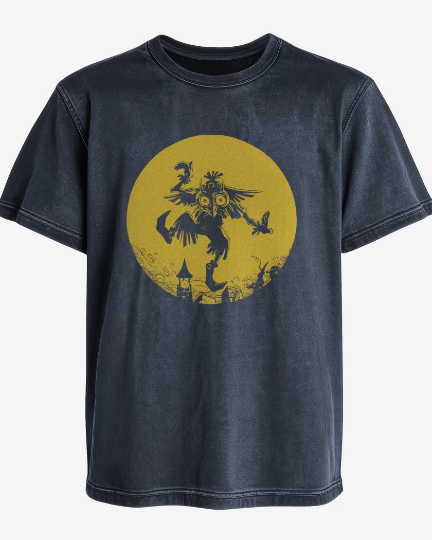 Polera desgastada Azul Marino de Skull Kid - Luna