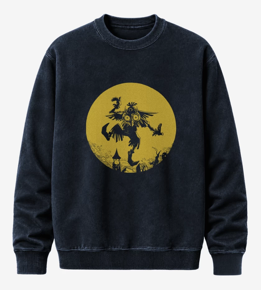 Poleron Polo Acid Wash Azul Marino de Skull Kid - Luna