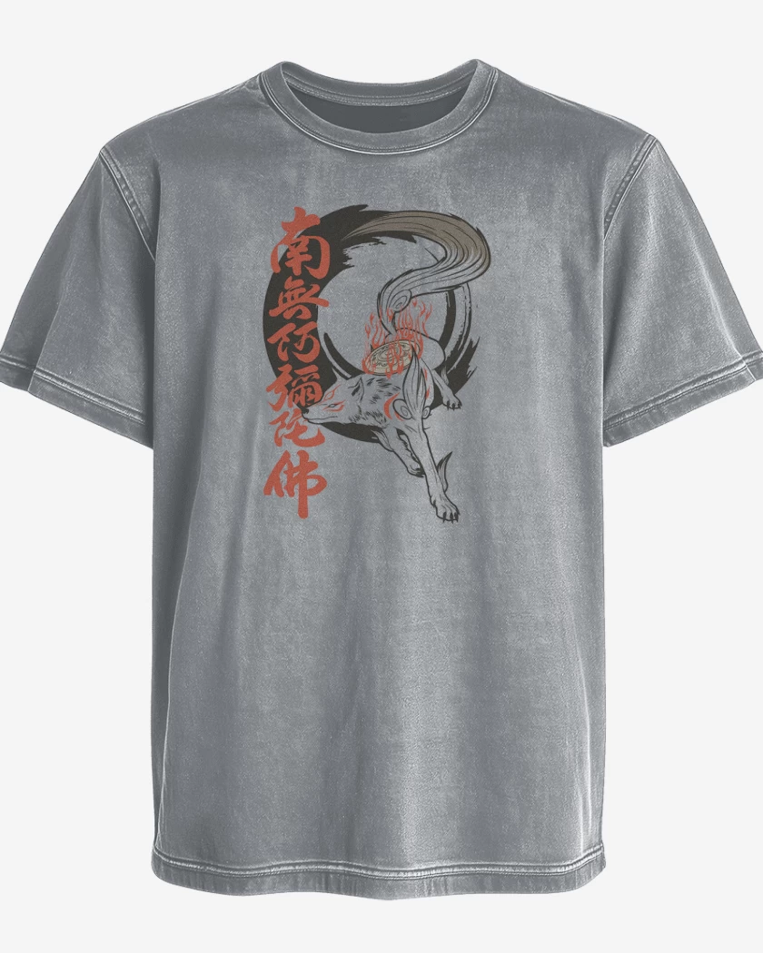 Polera desgastada Gris Melange de Okami 2 