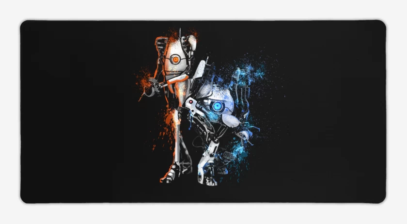 Mouse pad Gamer Negro de Portal 2 