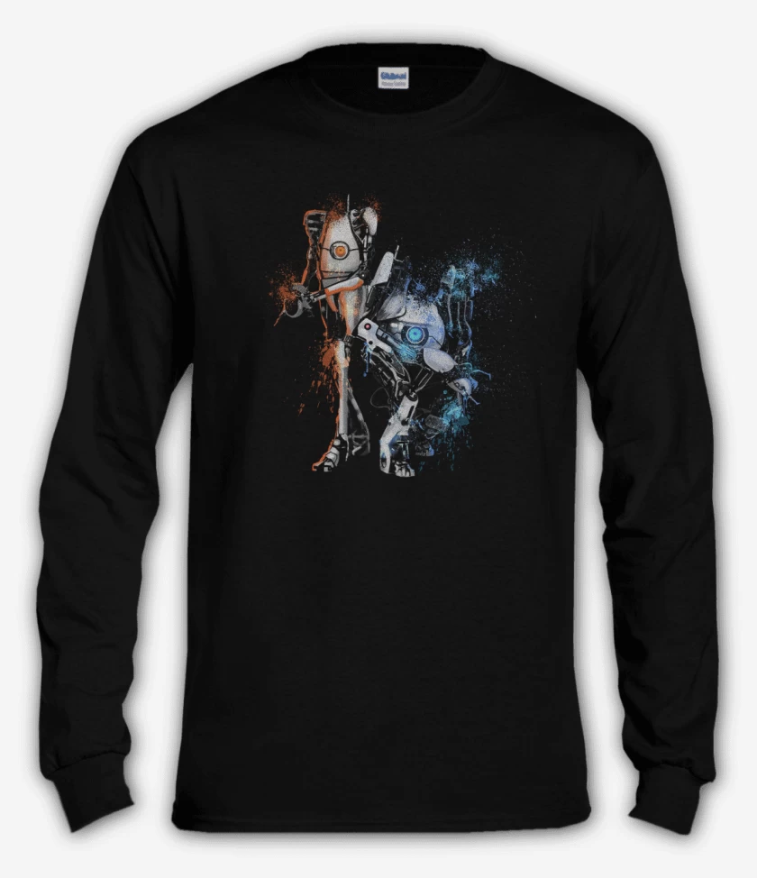 Polera manga larga Negro de Portal 2 