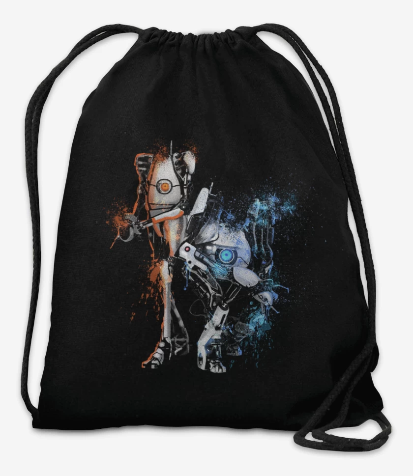 Mochila Negro de Portal 2 