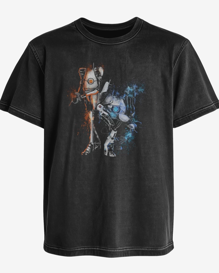 Polera desgastada Portal 2 