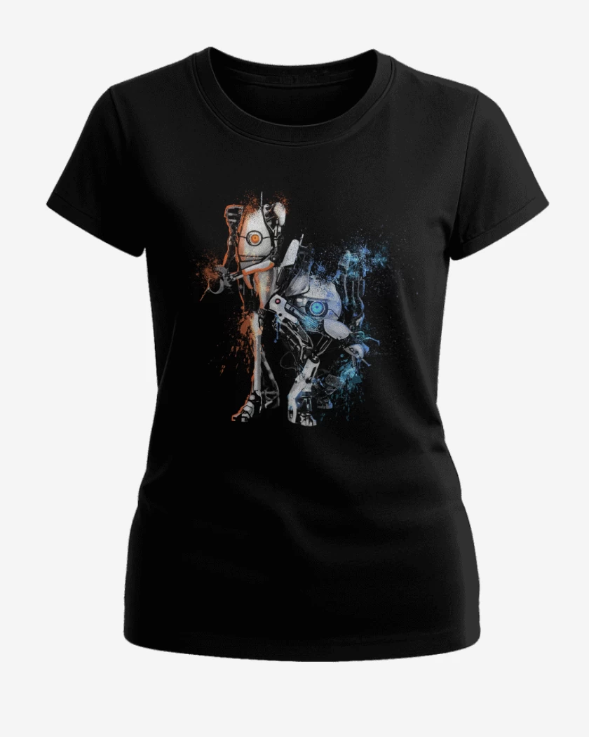 Polera de Mujer Negro de Portal 2 