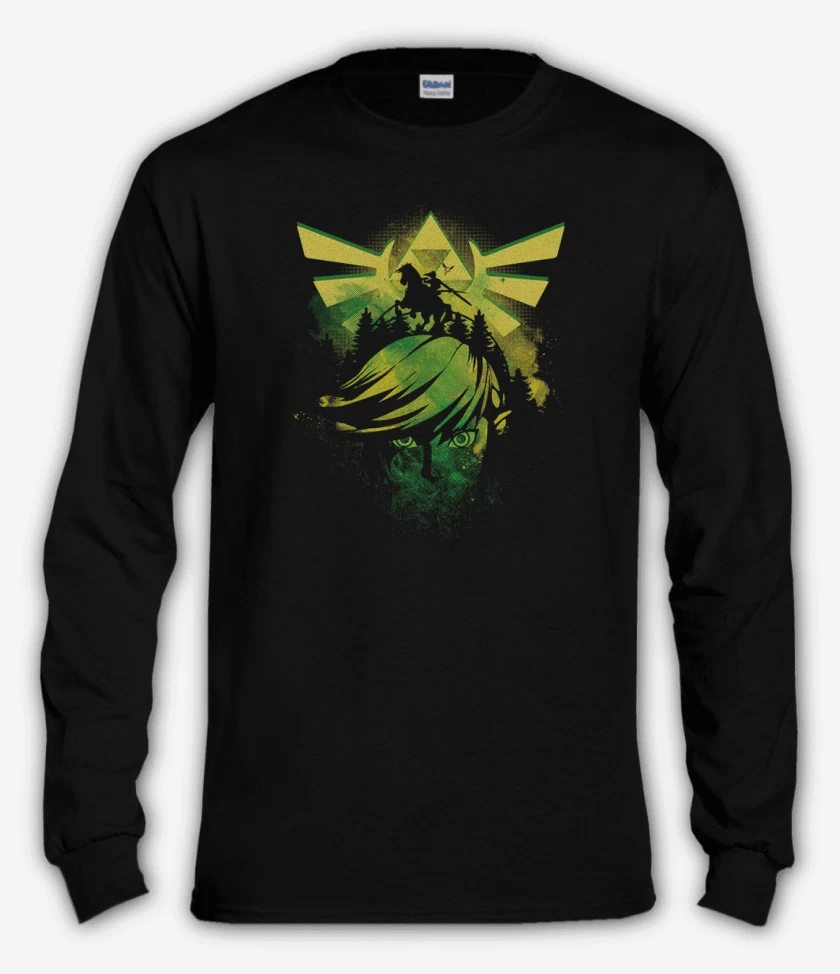 Polera manga larga Negro de Link Face