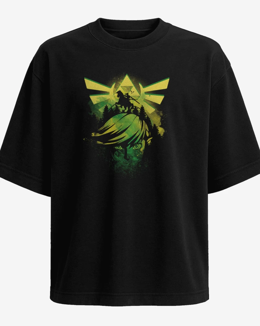 Polera Oversize Negro de Link Face