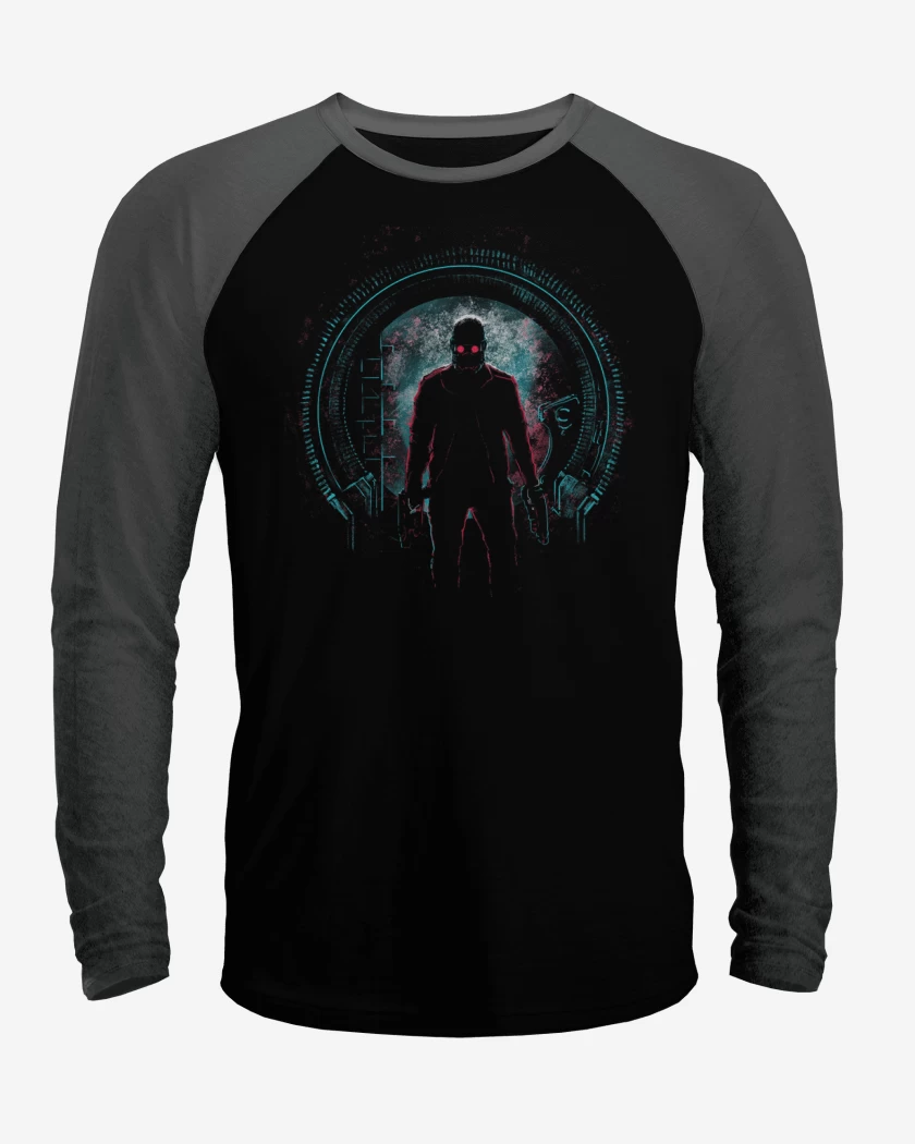 Polera Raglan Negro / Negro Heather de StarLord