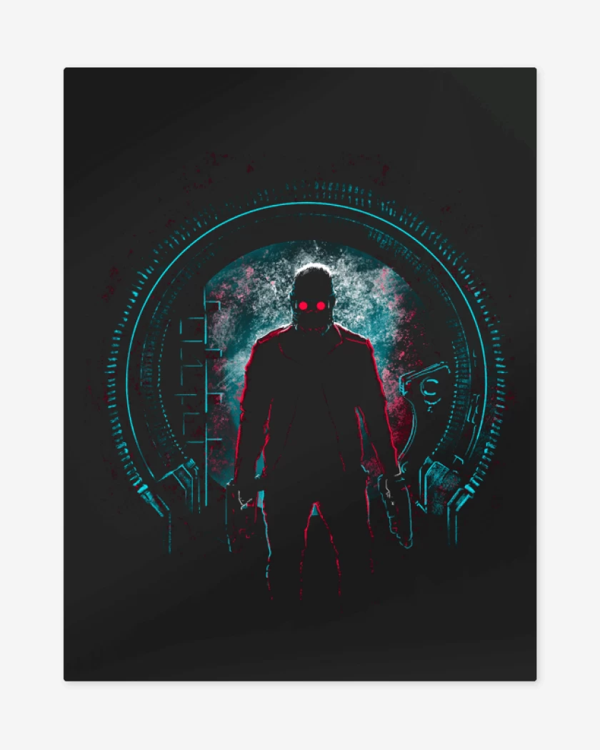 Print metalico Negro de StarLord