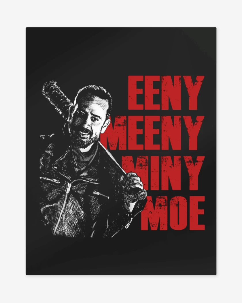 Print metalico Negro de Negan