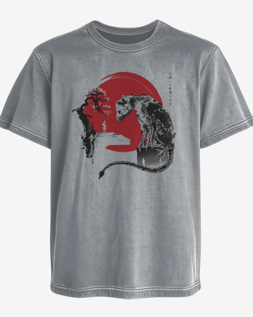 Polera desgastada Gris Melange de The last guardian 2 