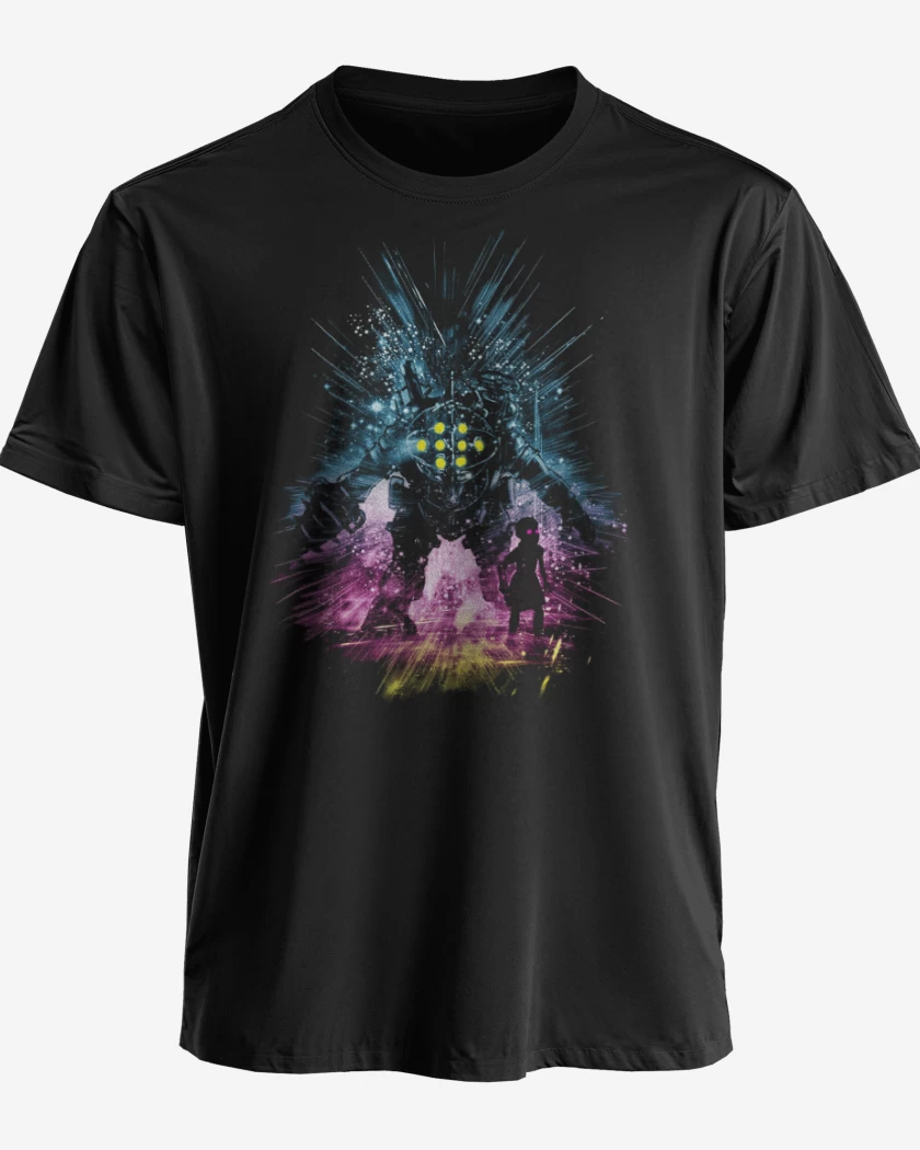 Polera premium Negro de Big daddy Full color