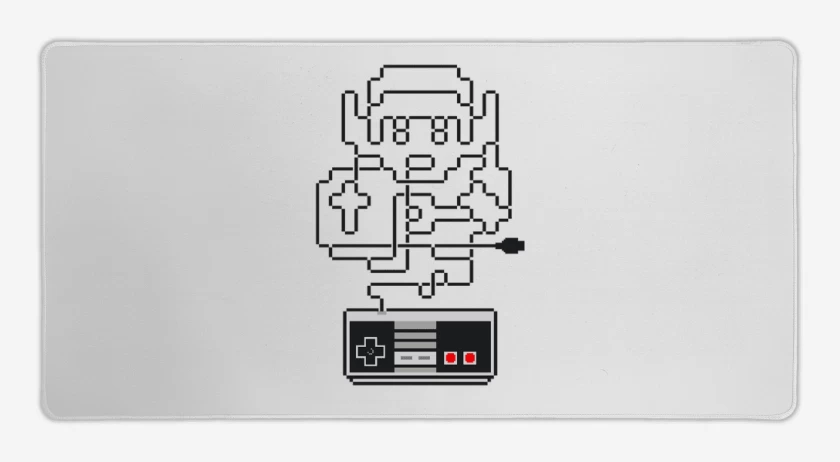 Mouse pad Gamer Blanco de Link retro