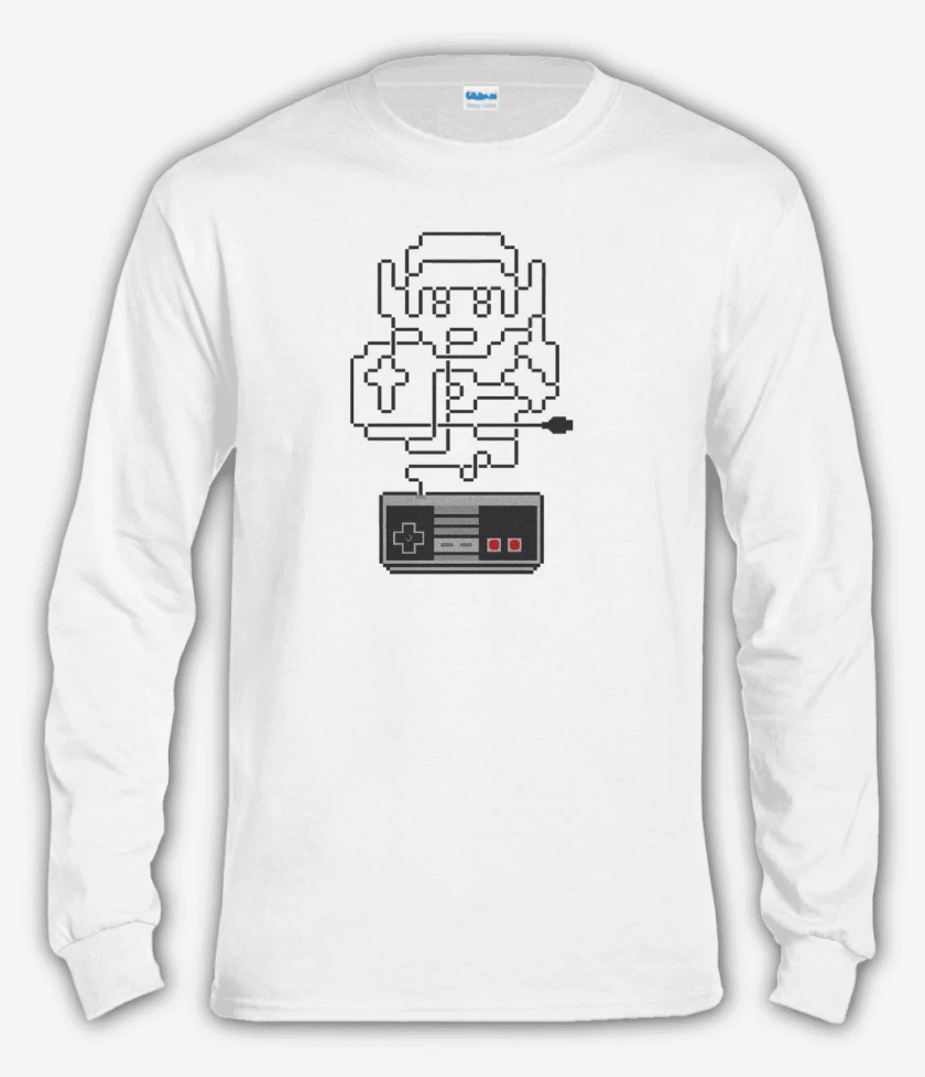 Polera manga larga Blanco de Link retro