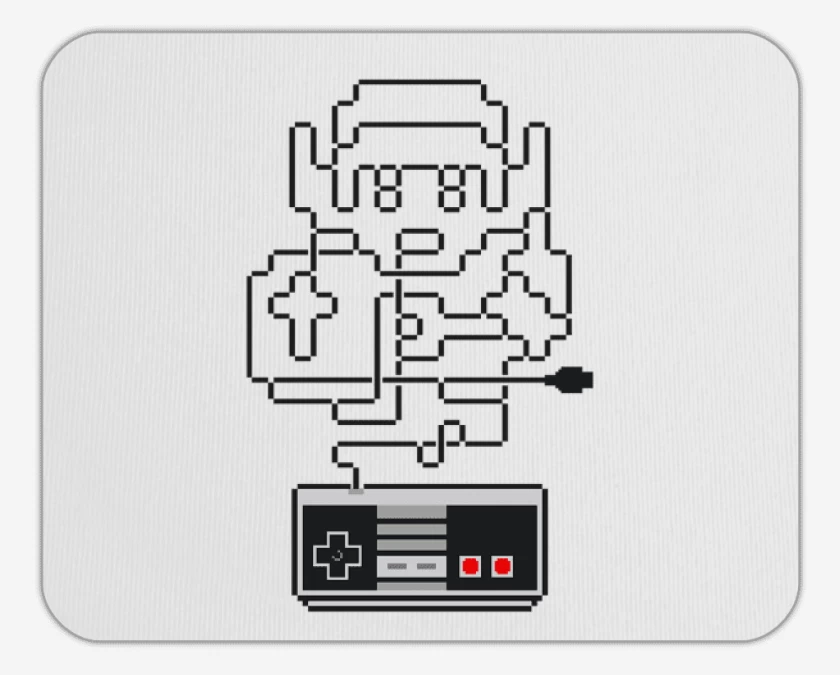 Mousepad Blanco de Link retro