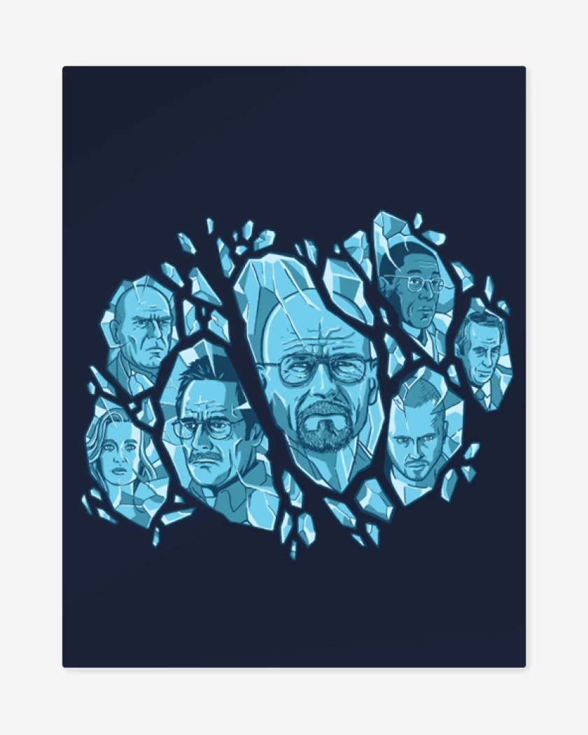 Print metalico breaking bad blue