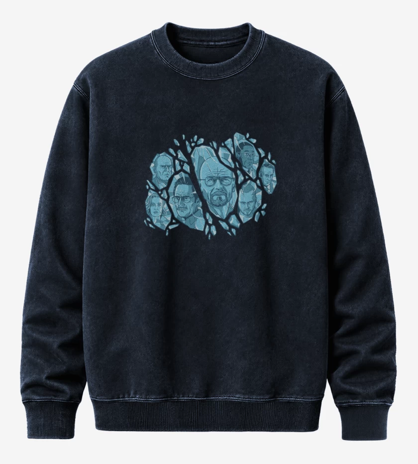 Poleron Polo Acid Wash Azul Marino de breaking bad blue