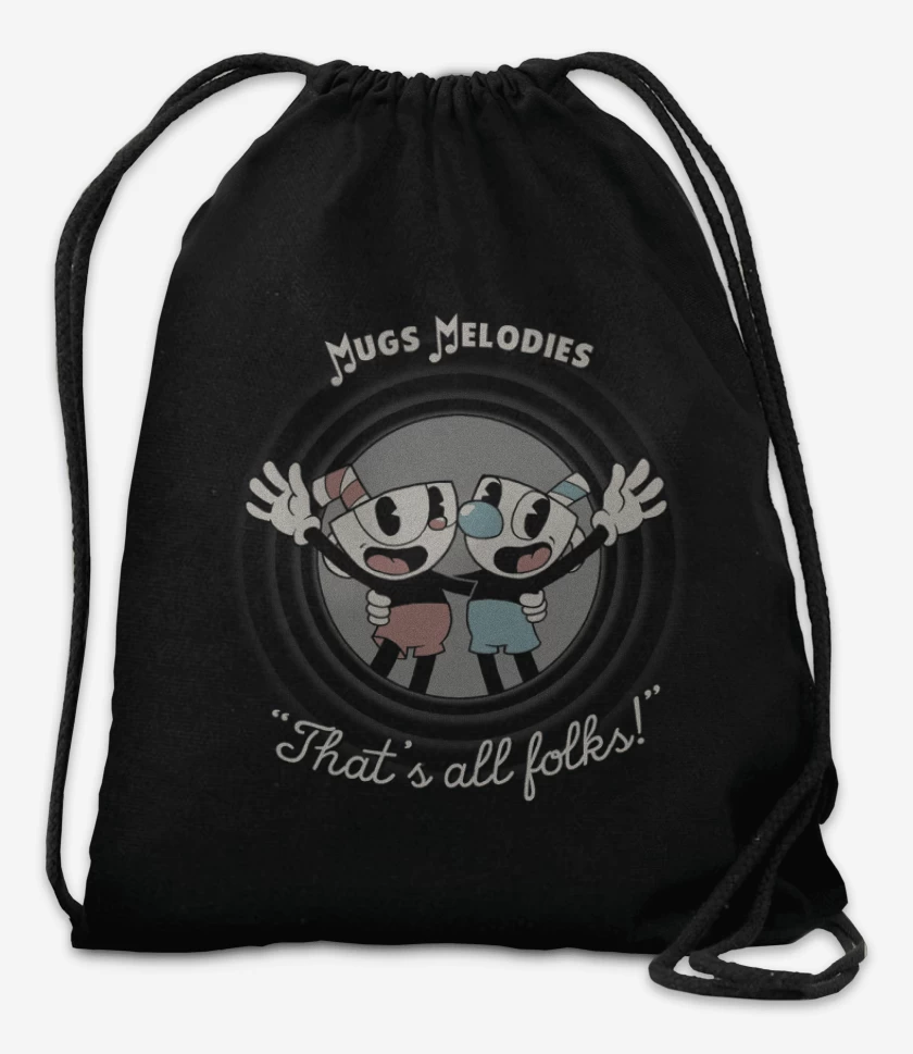 Mochila Negro de cuphead old