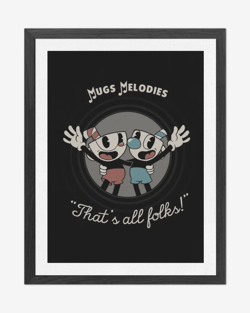 Cuadro decorativo cuphead old