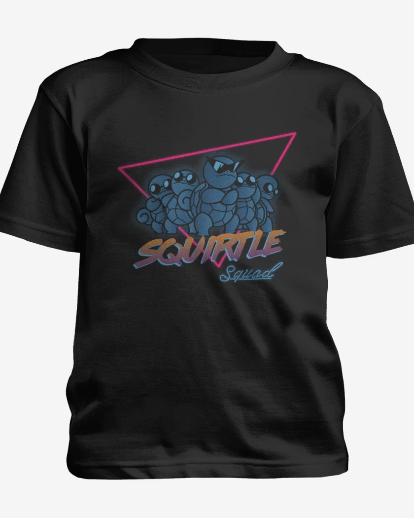 Polera de niño Negro de squirtle squad