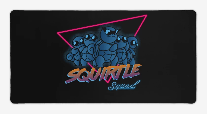 Mouse pad Gamer Negro de squirtle squad