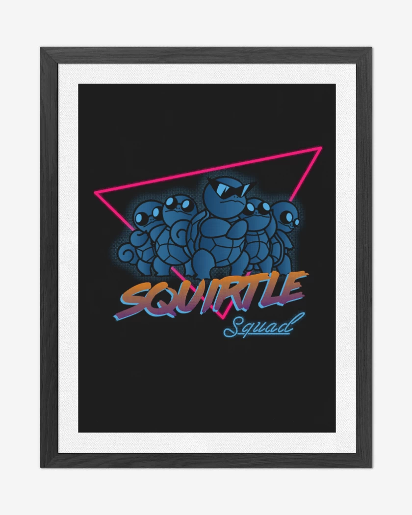 Cuadro decorativo Negro de squirtle squad