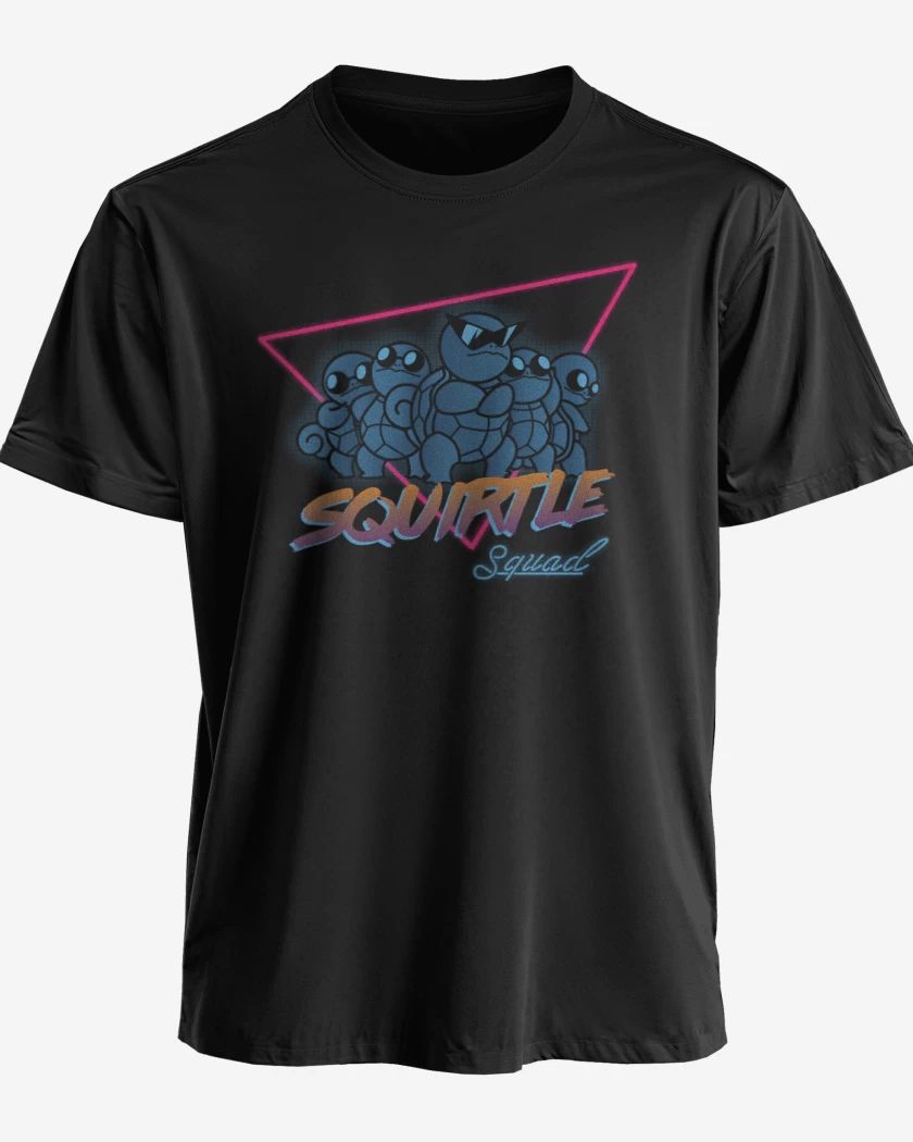 Polera premium Negro de squirtle squad
