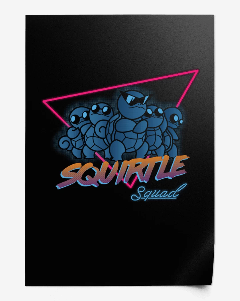 Print Negro de squirtle squad