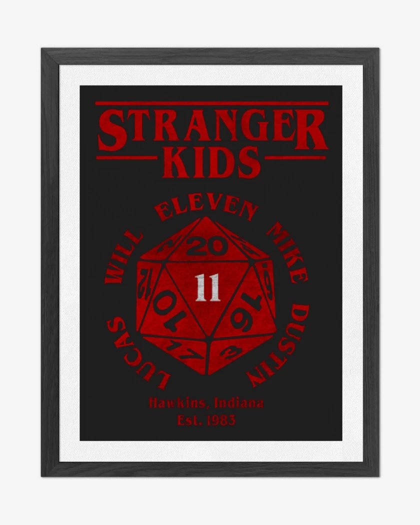 Cuadro decorativo Negro de stranger kids