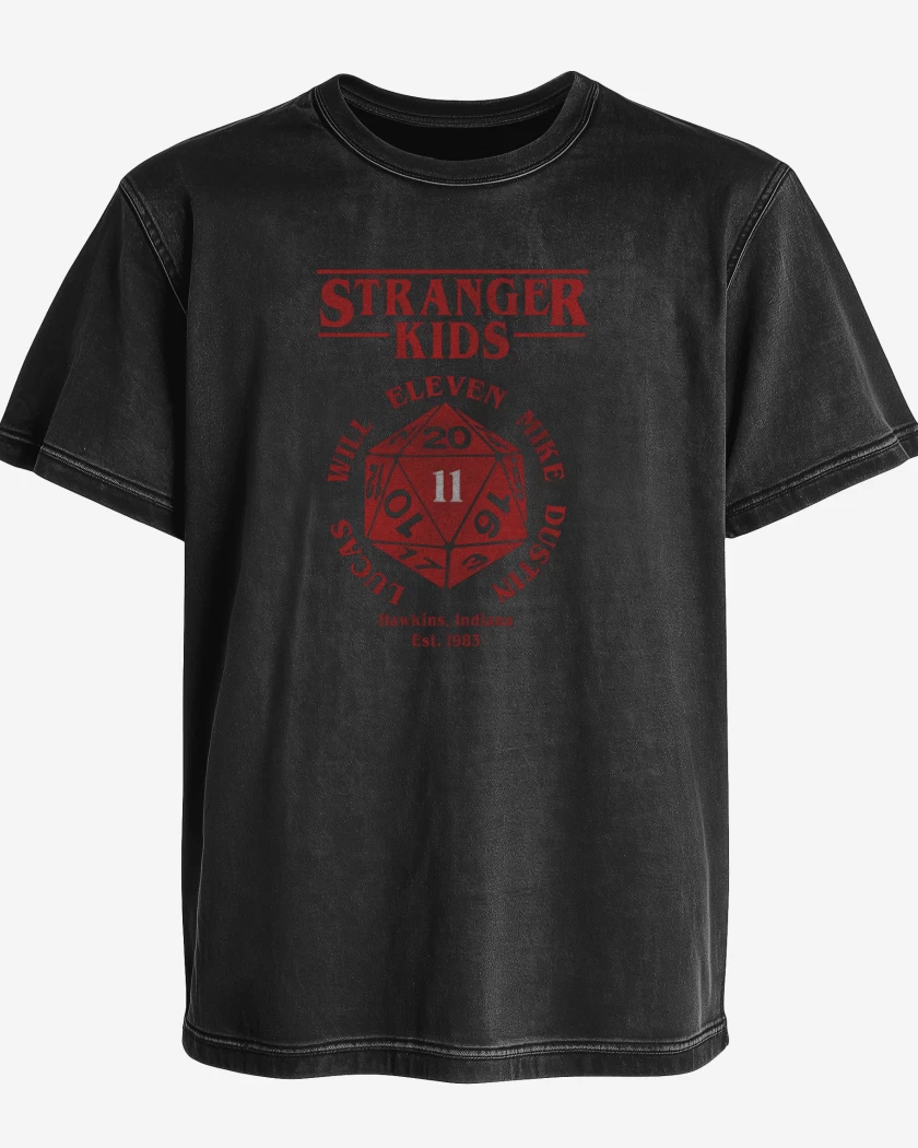 Polera desgastada stranger kids