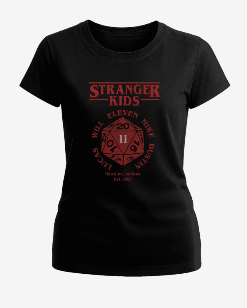 Polera de Mujer Negro de stranger kids
