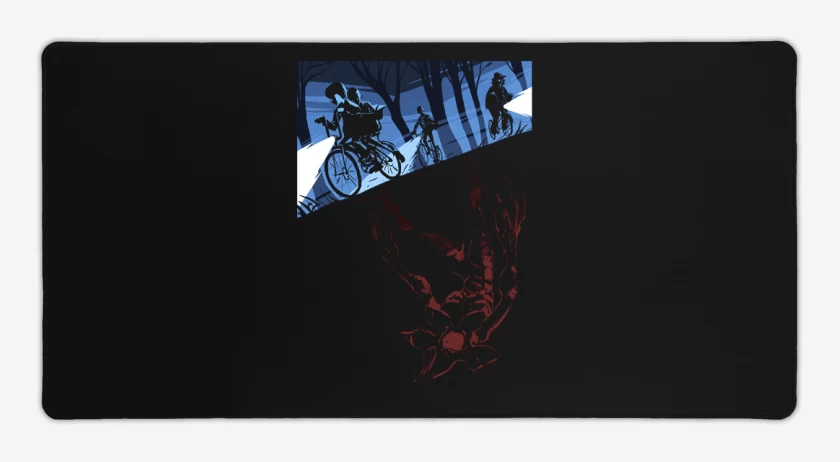 Mouse pad Gamer Negro de stranger things down