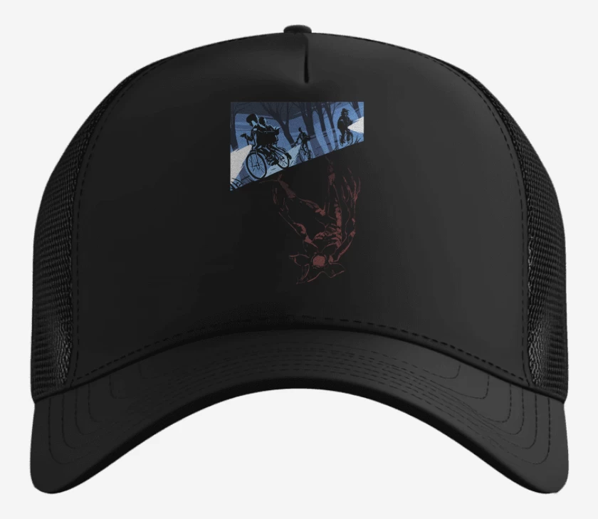 Gorro Negro de stranger things down