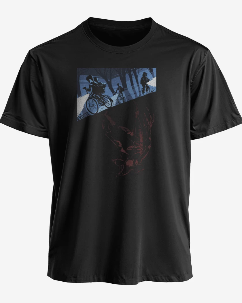 Polera Negro de stranger things down