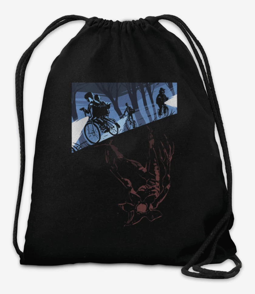 Mochila Negro de stranger things down