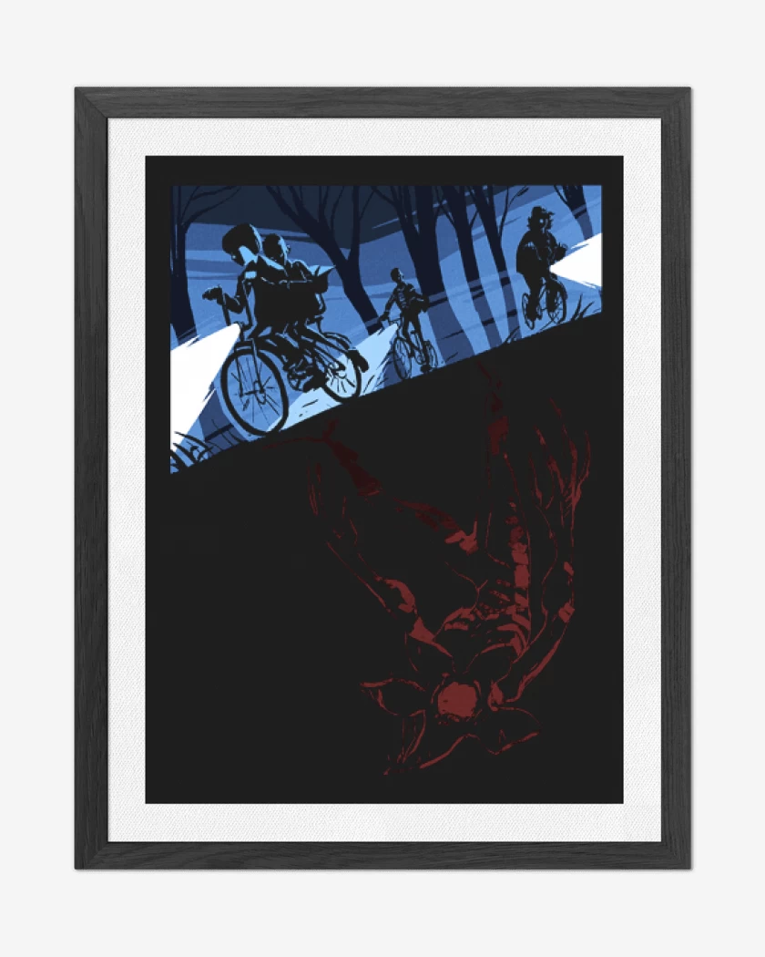 Cuadro decorativo Negro de stranger things down