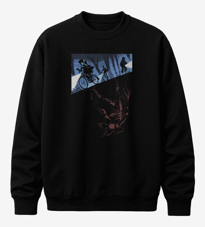 Poleron polo Negro de stranger things down