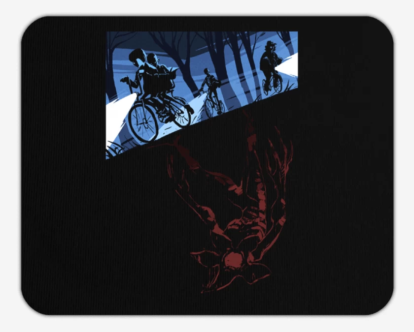 Mousepad Negro de stranger things down
