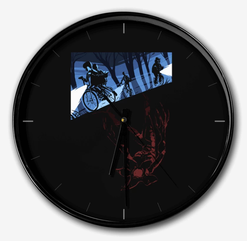 Reloj Negro de stranger things down