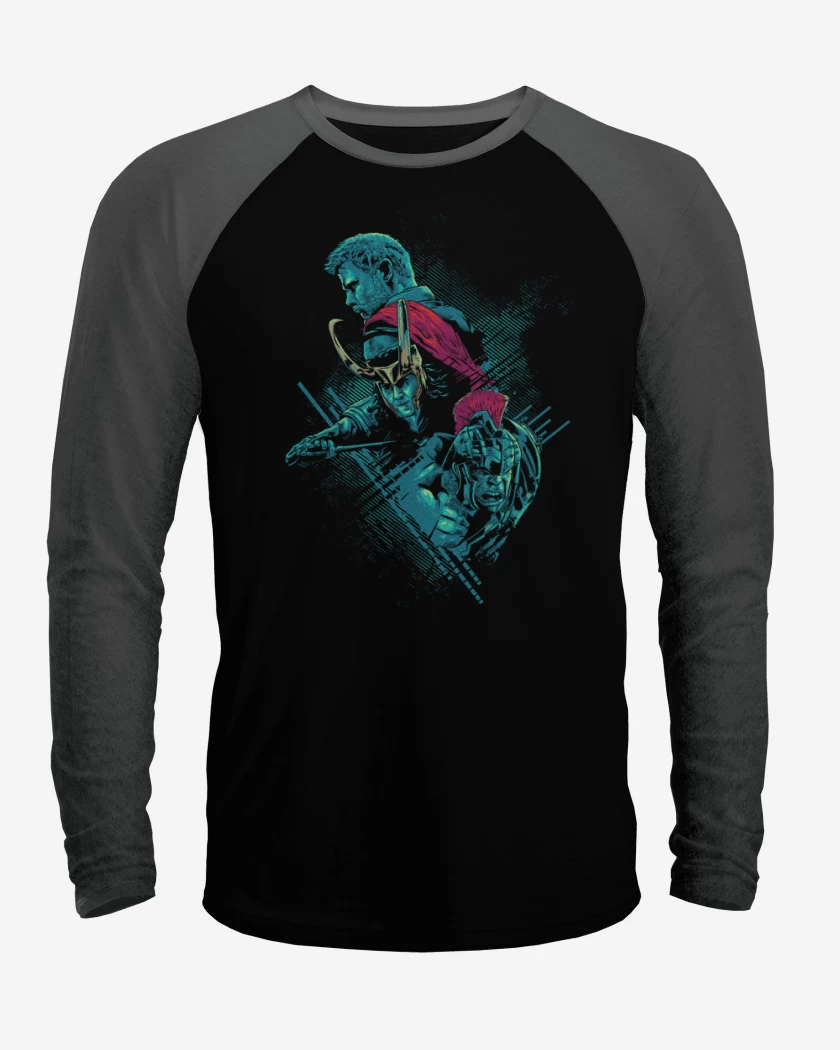 Polera Raglan Thor x loki x hulk
