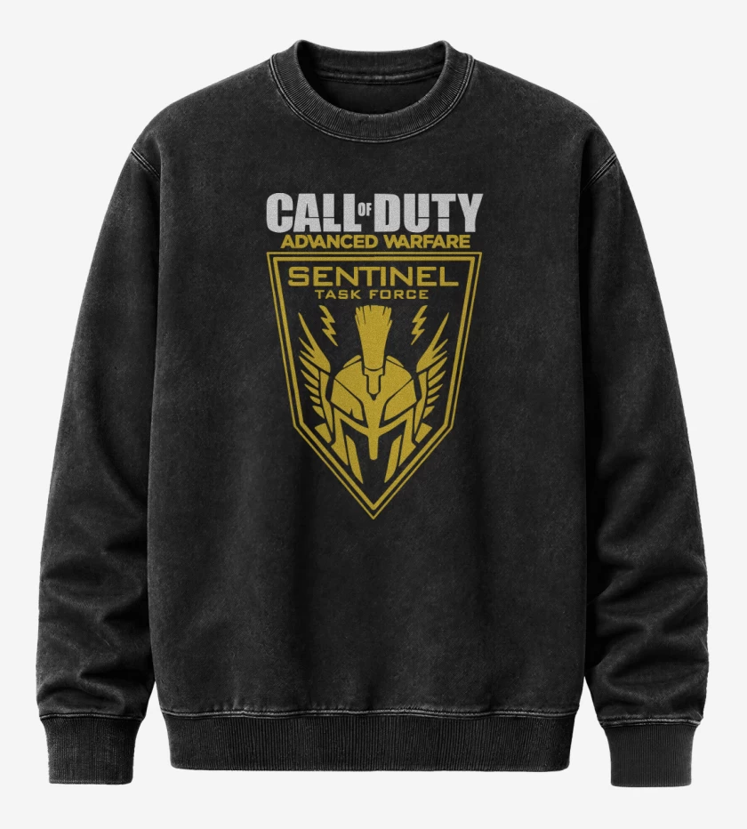 Poleron Polo Acid Wash Negro de Advanced Warfare