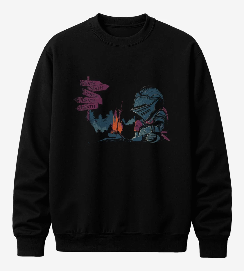 Poleron polo Negro de dark souls