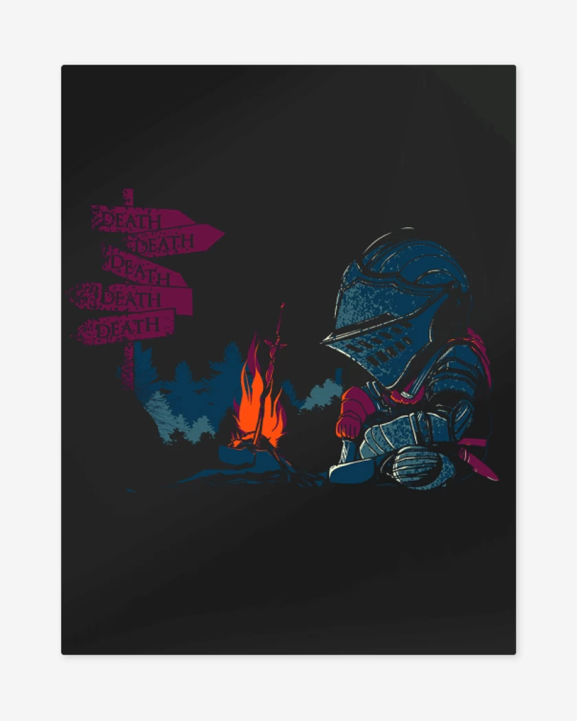 Print metalico Negro de dark souls