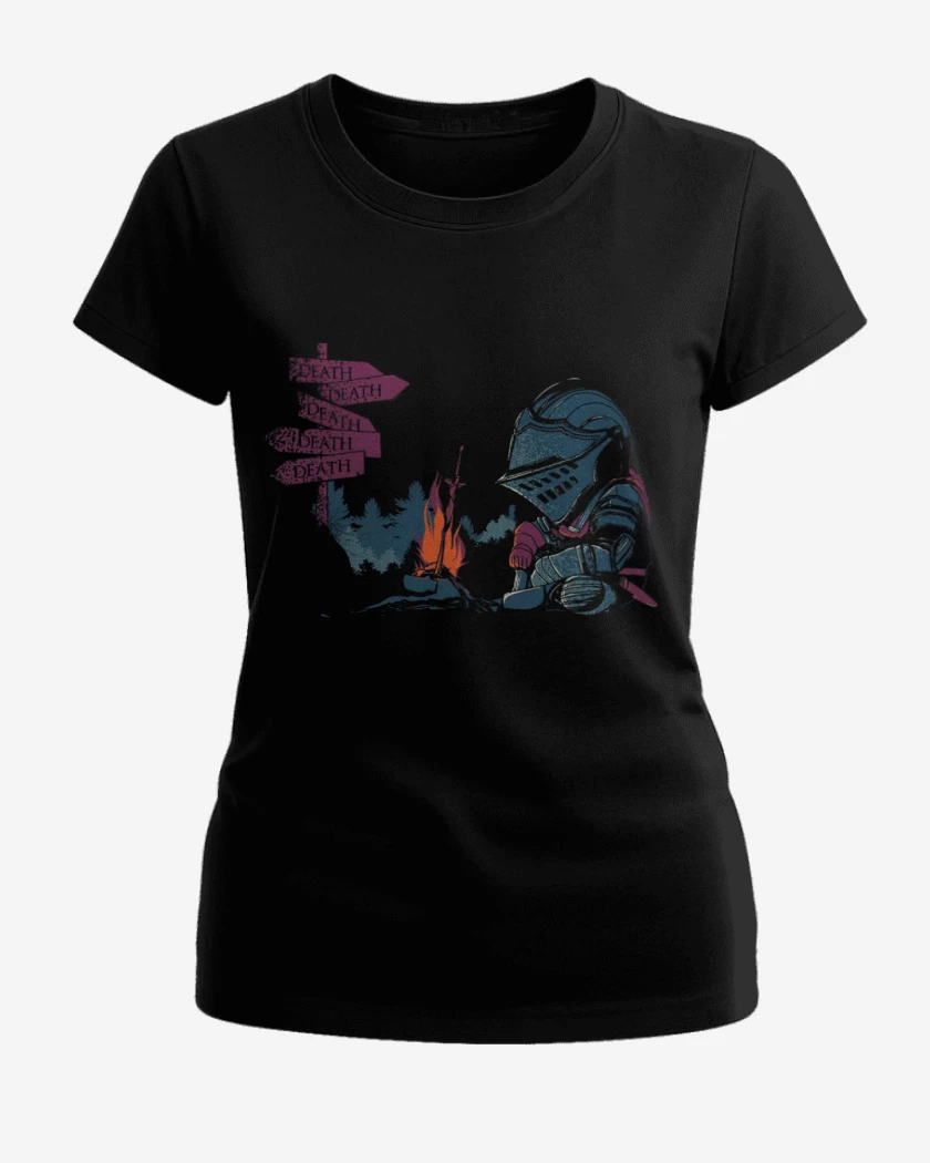 Polera de Mujer Negro de dark souls